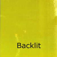 Plaque de Verre Jaune Néon Iridescent