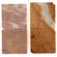 Marble 20x20mm Orange Red