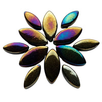 Ottoman Bloemblaadjes Parelmoer Zwart