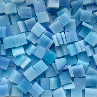 Pastilhas de vidro Tiffany Glacier soltas de 15 mm, cor Azul das Caraíbas