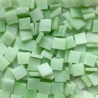 Pastilhas de vidro Tiffany Glacier soltas de 15 mm, cor Jade