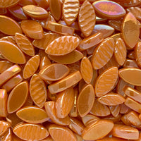 Ottoman Bloemblaadjes Parelmoer Oranje