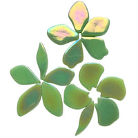 Verre Mosaique - glass mosaic -Glasmosaik-glasmozaïek-Bloemblaadjes Glas Parelmoer Muntgroen - mosaicshop