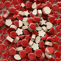 Verre Mosaique - glass mosaic -Glasmosaik-glasmozaïek-Charms Mini Rood - mosaicshop