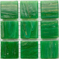 Verre Mosaique - glass mosaic -Glasmosaik-glasmozaïek-Glasmozaiek met Goud Dooradert 20mm Malachiet - mosaicshop