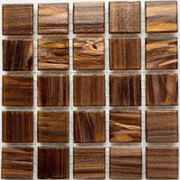Verre Mosaique - glass mosaic -Glasmosaik-glasmozaïek-Glasmozaiek met Goud Dooradert 20mm Tijgersoog - mosaicshop