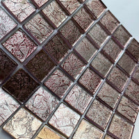 Verre Mosaique - glass mosaic -Glasmosaik-glasmozaïek-Glasmozaiek Spiegel 20mm Granaat - mosaicshop