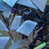 Verre Mosaique - glass mosaic -Glasmosaik-glasmozaïek-Glasscherven Glasscherven Grijs/Zwartmix - mosaicshop