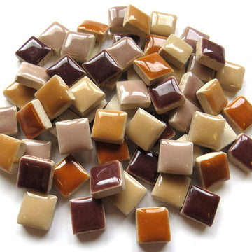 Keramiek 12mm Bruin- Creme Mix