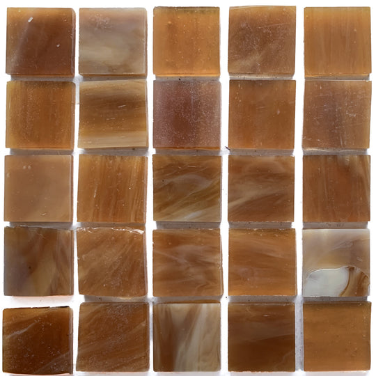 Glasmosaik Tiffany-Glas 20mm  Buttertoffee