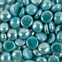 Glasdroppar  16-20mm Opal Cyan