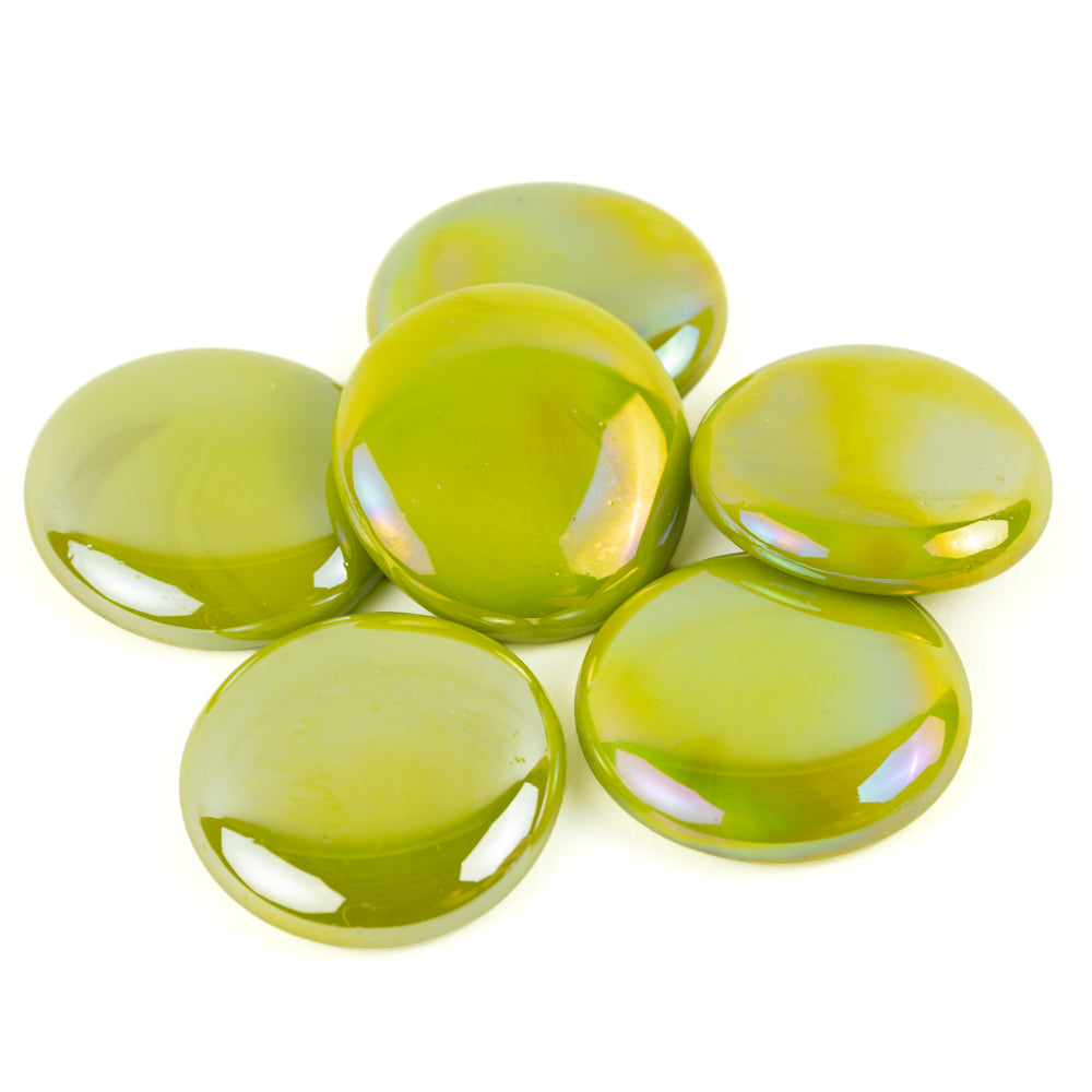 Krople szklane XL 30-36mm Opalowe Kiwi