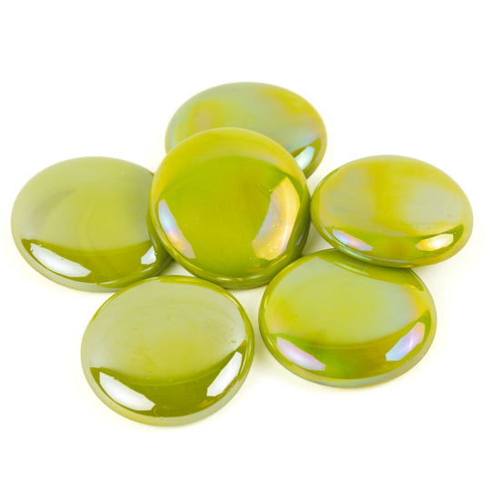 Krople szklane XL 30-36mm Opalowe Kiwi