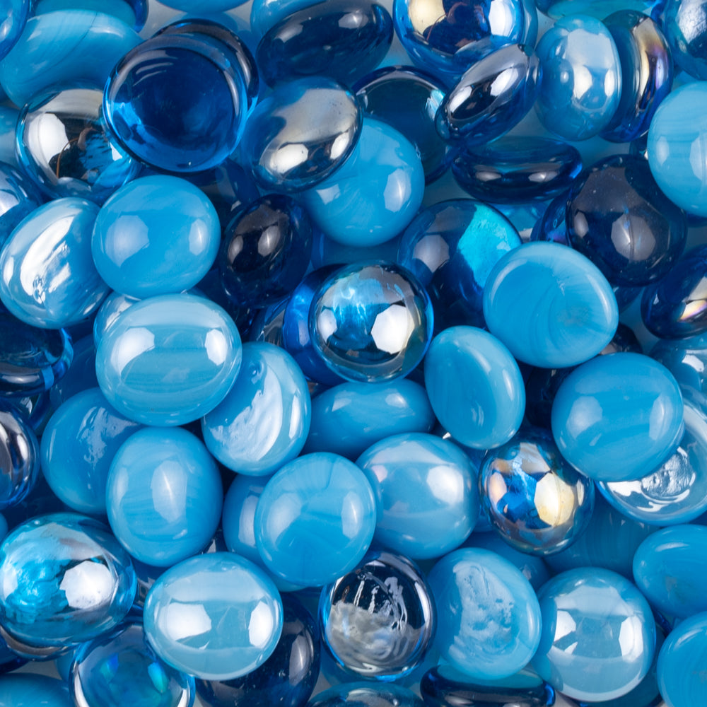 Gotas de vidro 16-20mm Turquesa Sortido