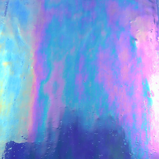 Placa de Vidrio Azul Intenso Iridiscente