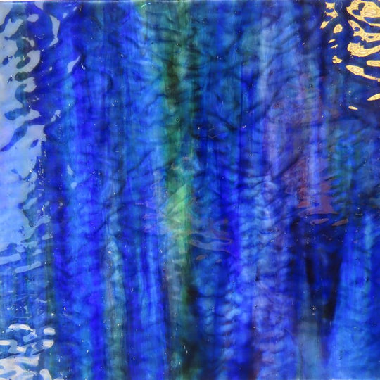 Plaque de Verre Bleu Marine Vagues Douces