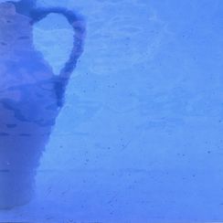 Placa de Vidrio Azul Medio