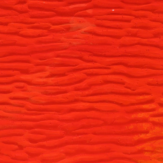 Glass Plate Deep Tangerine Ripple