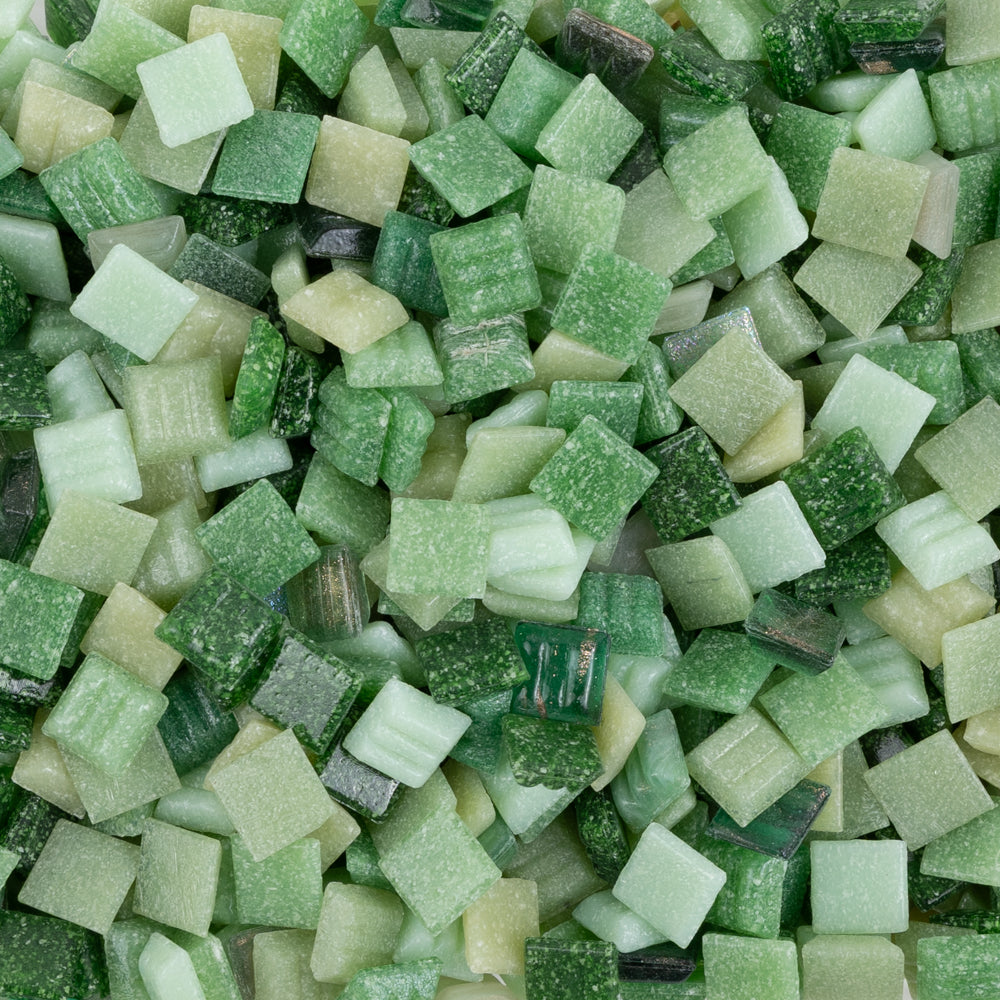 Glasmozaiek Groen Mix 10mm