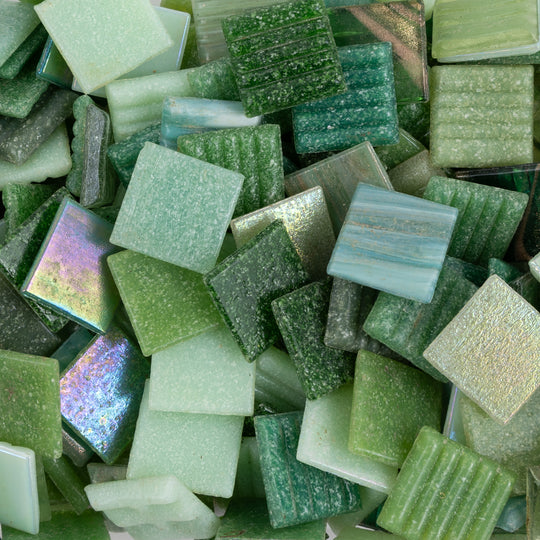 Glasmozaiek Groen Mix 20mm