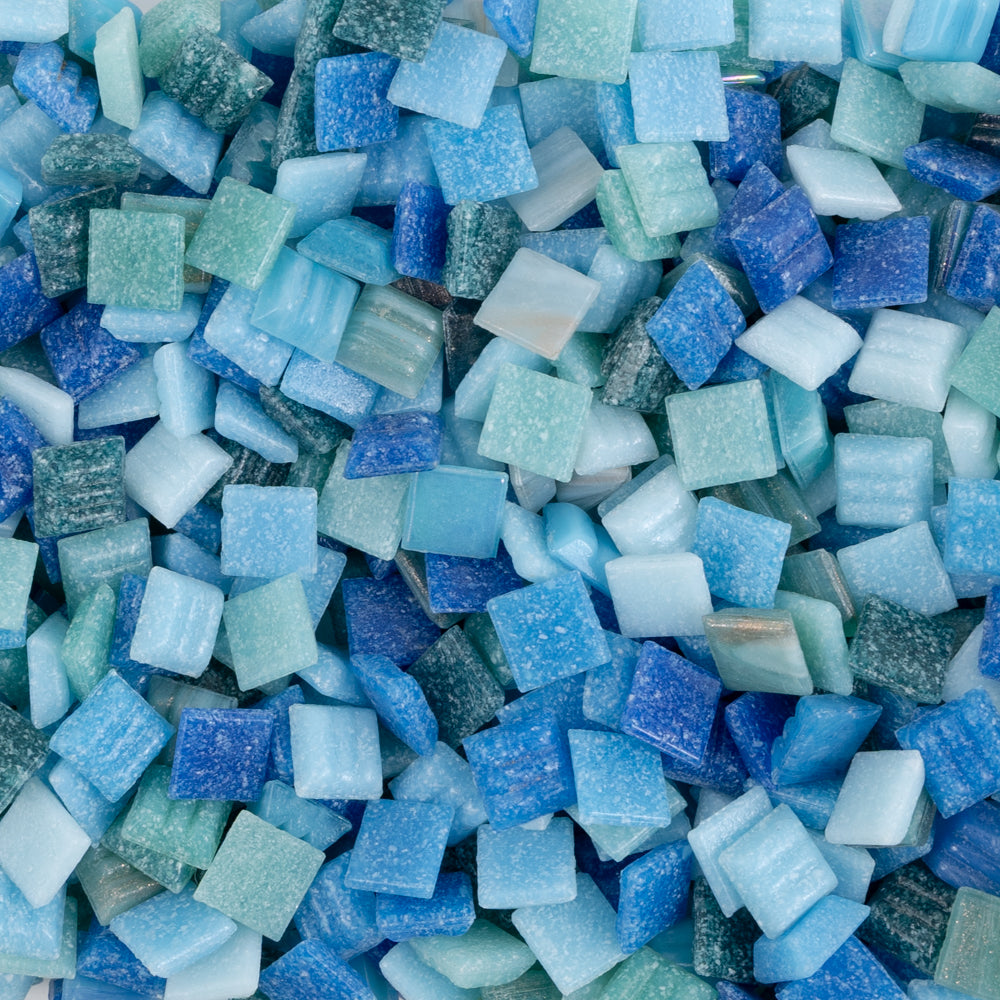 Glasmozaiek Water Mix 10mm