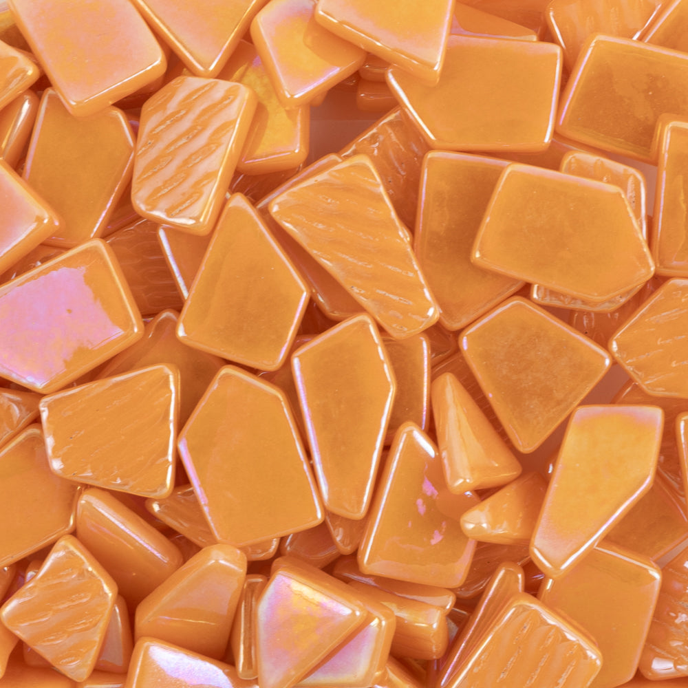 Ottoman Puslespil Iriserende Opal orange