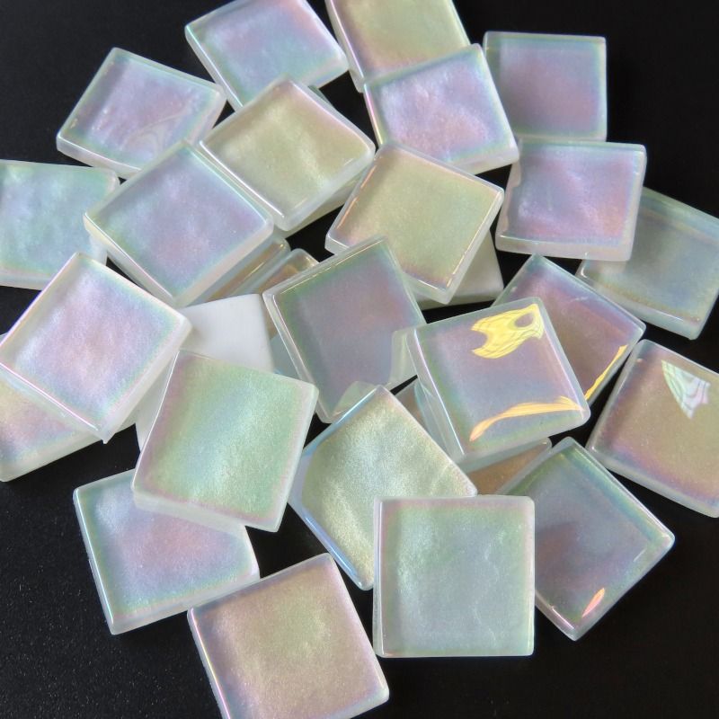 Crystal Golvend Iriserend 20mm Wit