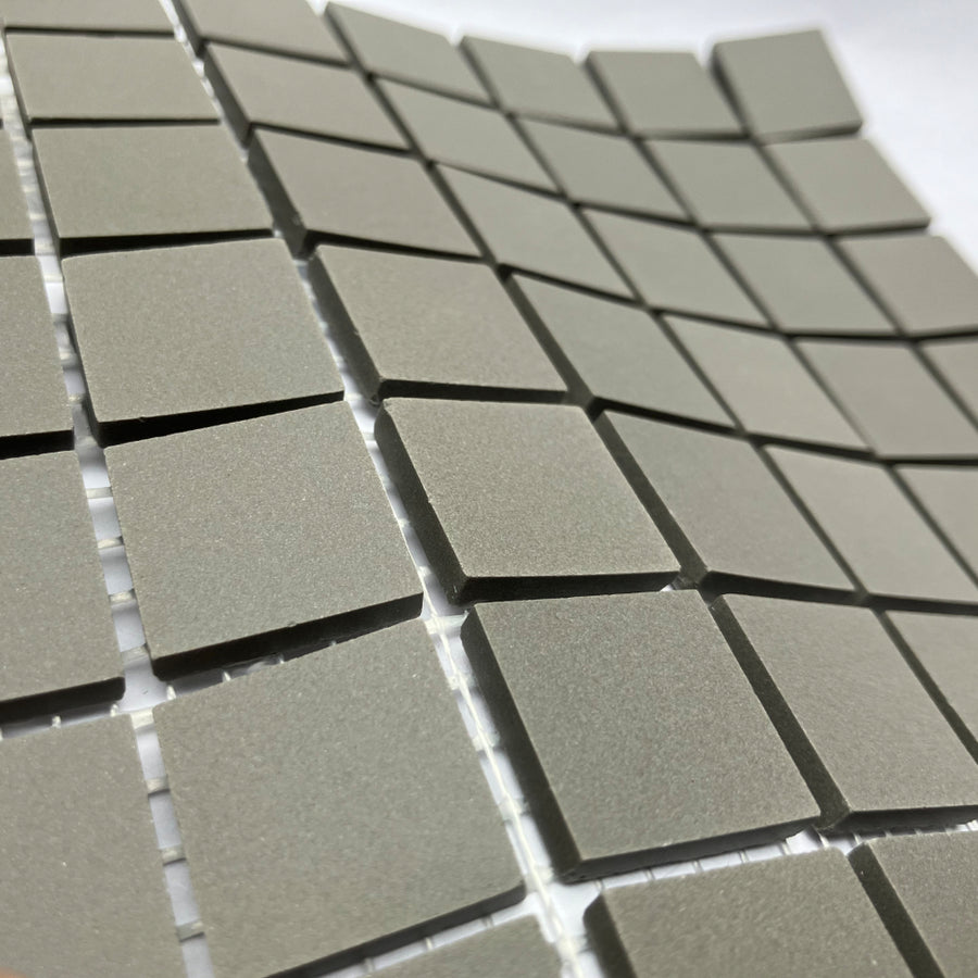 Winckelmans Ardoise – pastilhas de mosaico mates de 20x20 mm sobre rede