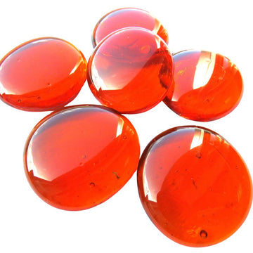 Gemas de Vidrio XL 30-36mm Naranja Cristal