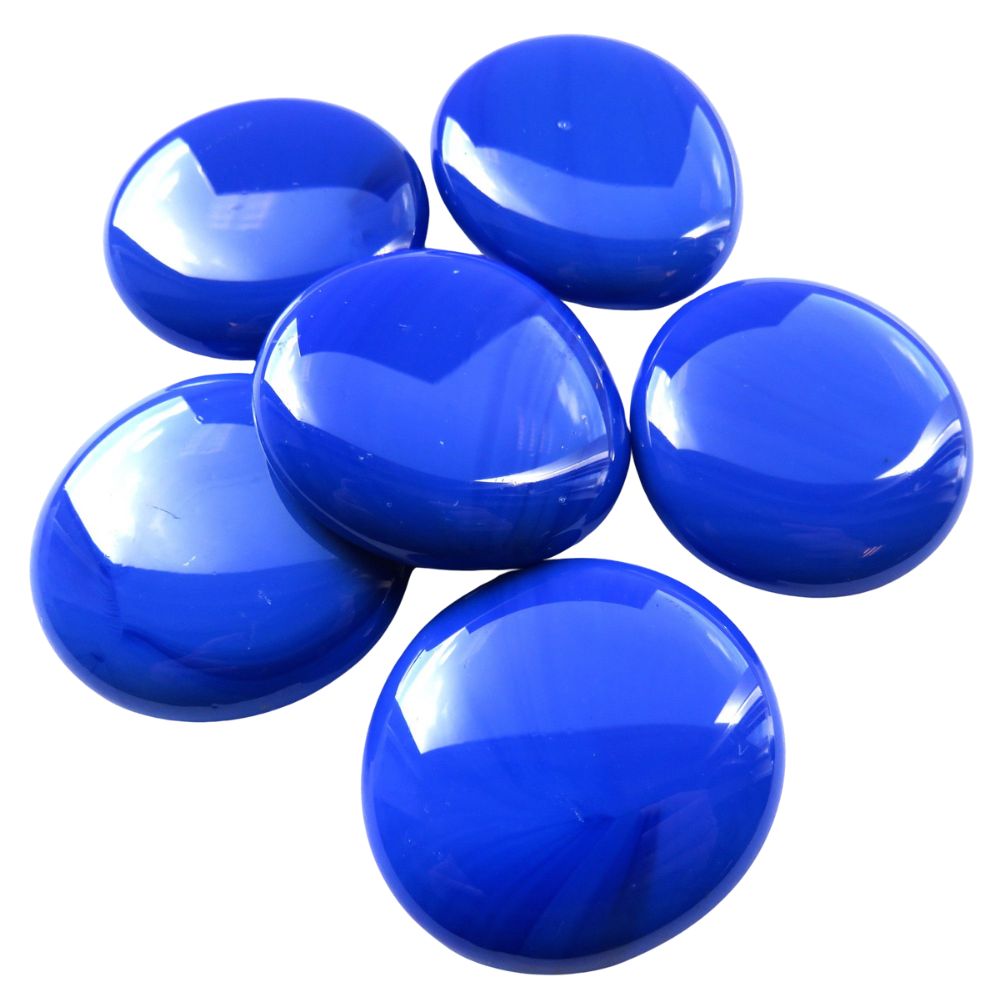 Glasdruppels XL  30-36mm Blauw