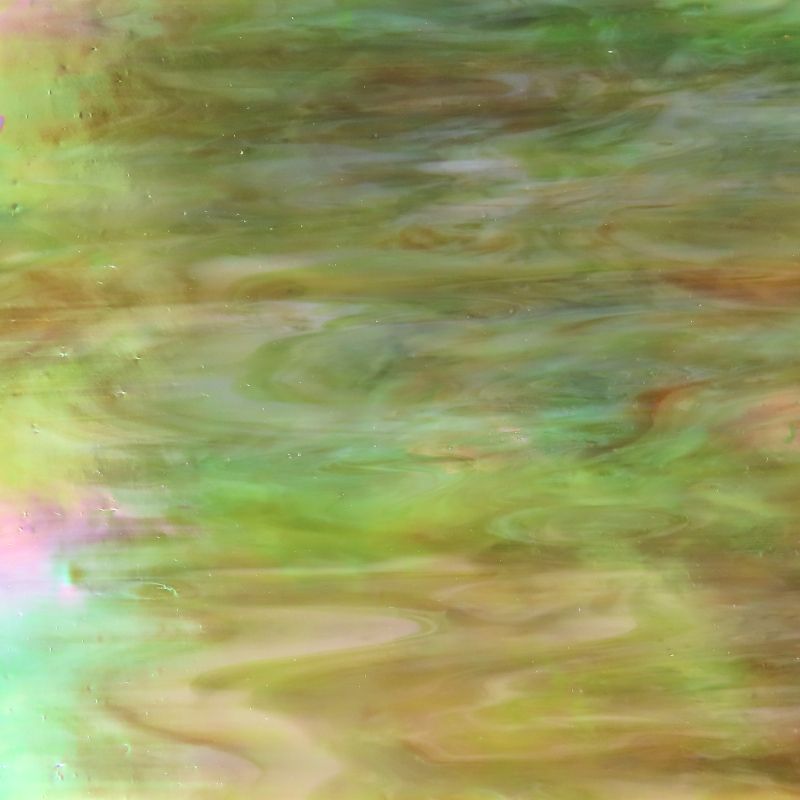 Glasplatte Bernsteingrün Irisierend
