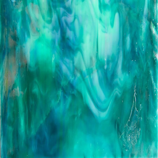Skleněný talíř Iridescent Lagoon