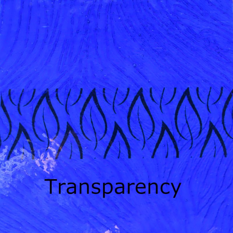 Plaque de Verre Cobalt Ondulé