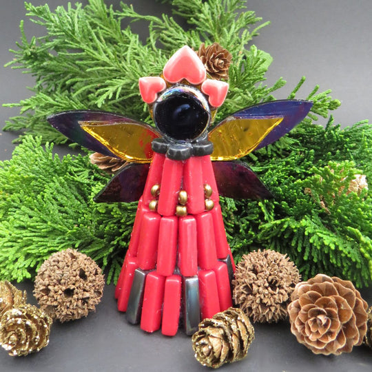 Ange de Noël Rouge (3 pièces)