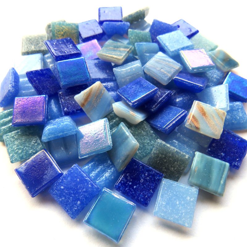 Mélange blue en mosaïque de verre 10mm