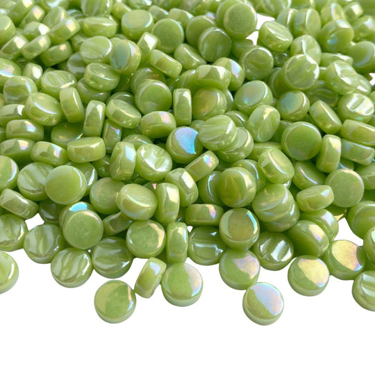 Mini Rondjes Parelmoer 8mm Groen