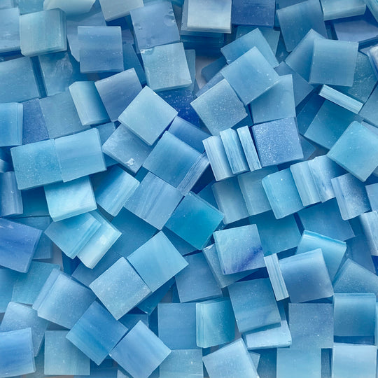 Pastilha de Vidro Tiffany Glacier 15mm – Azul das Caraíbas