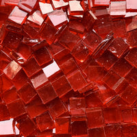 Pastilhas de vidro Tiffany Glacier soltas de 15 mm, cor Rubi