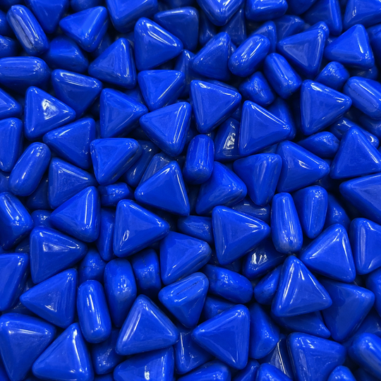 Mini skleněná mozaika trojúhelník tmavě modré jezero