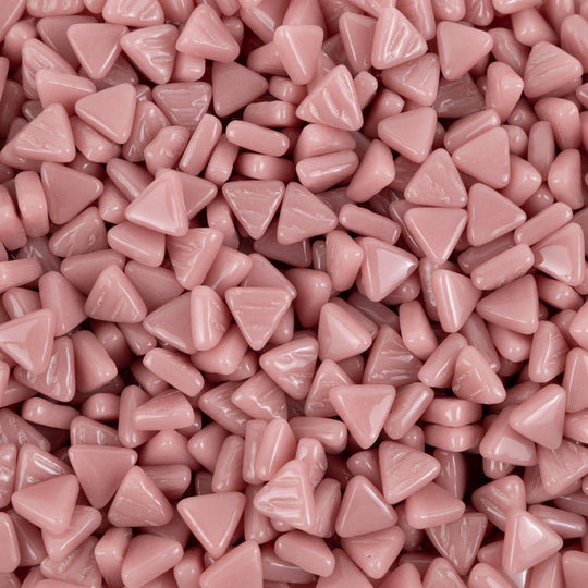 Mini skleněná mozaika trojúhelník tmavě růžová