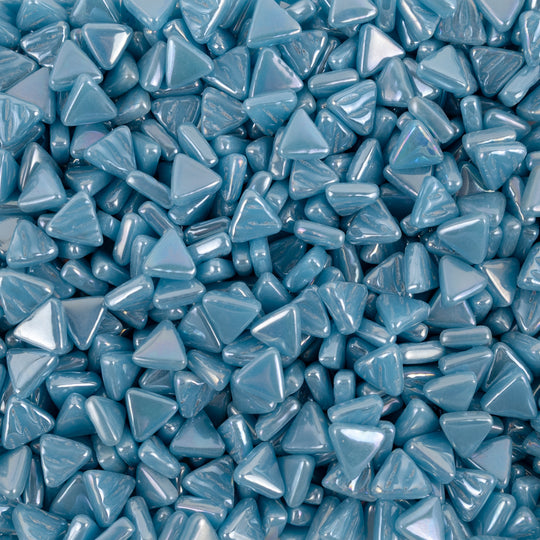 Mini skleněná mozaika trojúhelník duhové modré jezero