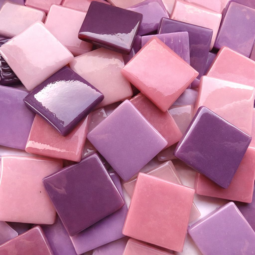 Pâte de Verre 25mm Paars Mix