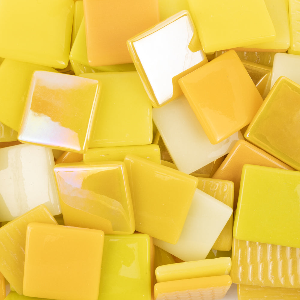 Packshot Pâte de Verre – yellow - 25mm x 25mm
