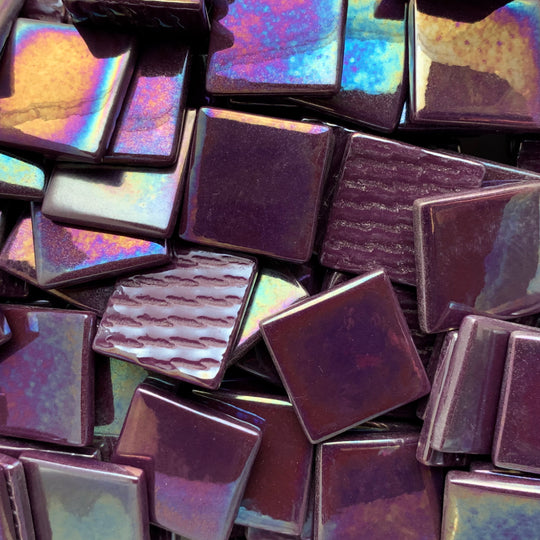 Pâte de Verre Parelmoer 25mm Druif