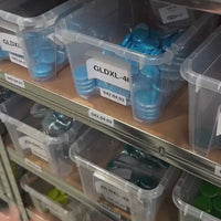 Glasdruppels XL 30-36mm Opaalturkoois