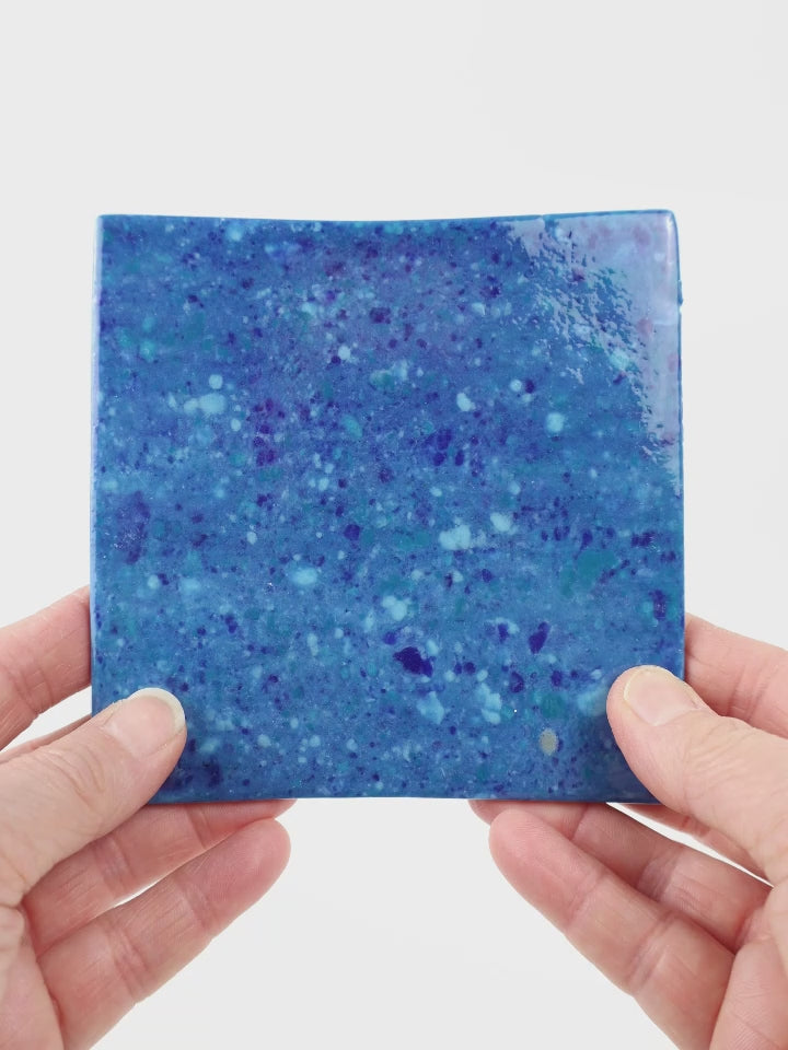 Video showing Morasutti Smalti mosaic tile – turquoise – 11.5 x 11.5 cm, rotated to show full tile