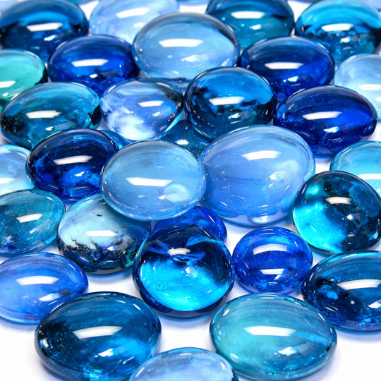 Glasdruppels  16-20mm Turkoois Mix