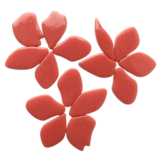 Bloemblaadjes Glas Oranjerood