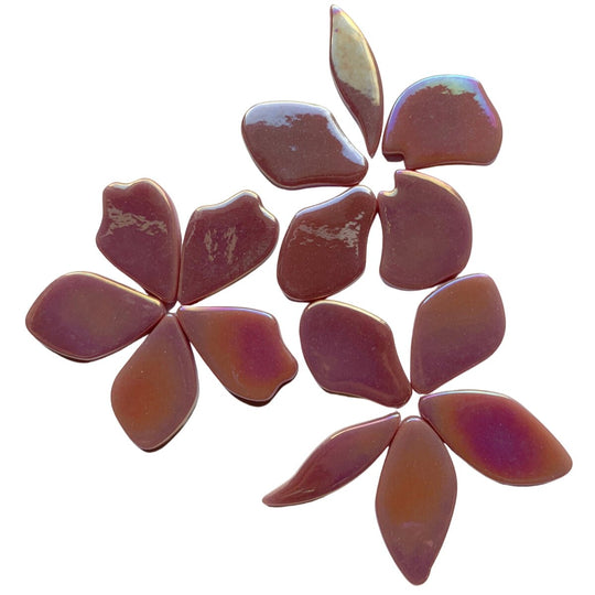 Bloemblaadjes Glas Parelmoer Framboos