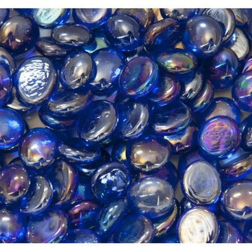 Verre Mosaique - glass mosaic -Glasmosaik-glasmozaïek-Glasdruppels 16-20mm Diamantblauw - mosaicshop